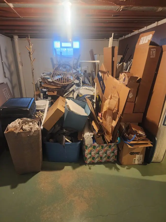 Roll-off dumpster container at job site for 2 Yard Dumpster Rental in Jasper